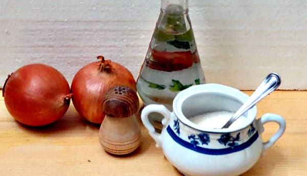 с уксусом и сахаром