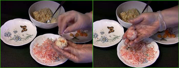 с крабовыми палочками и морковью