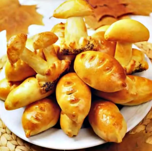 с капустой и грибами
