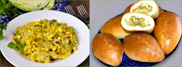 с капустой и яйцом