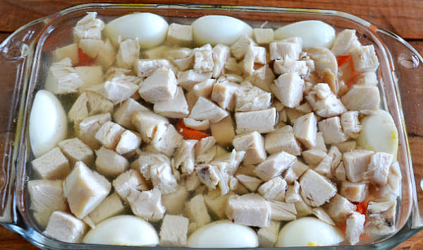 Мясо под желатином