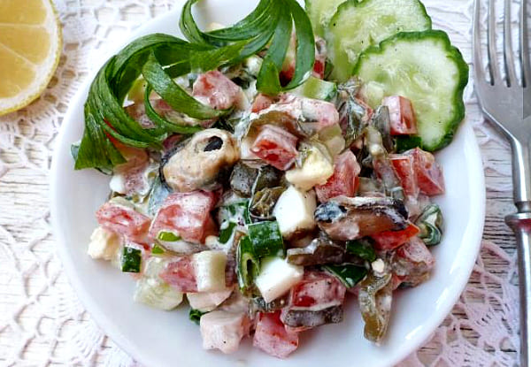 с морской капустой
