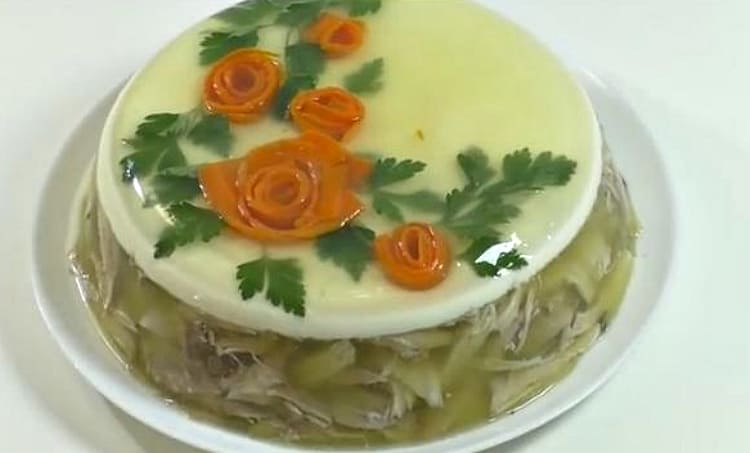 С желатином и майонезом