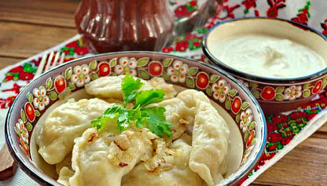 с салом и капустой