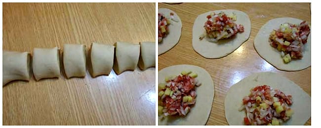 тесто колбаской