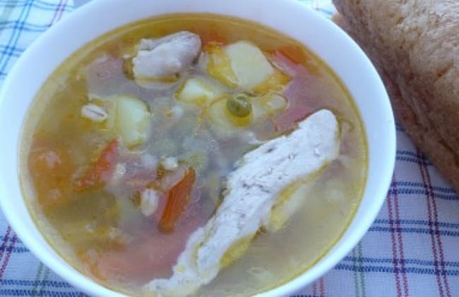 с курицей