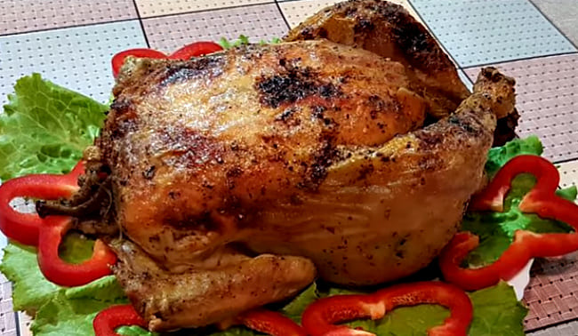 курица на соли в духовке
