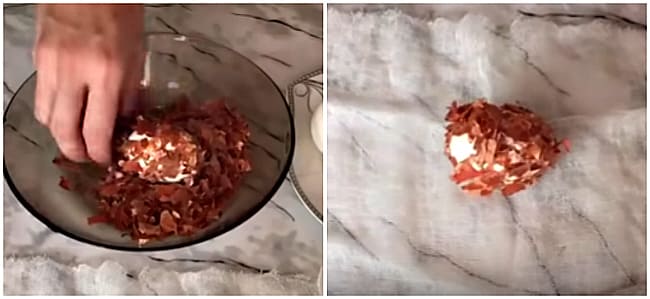 яйцо в луковых чешуйках