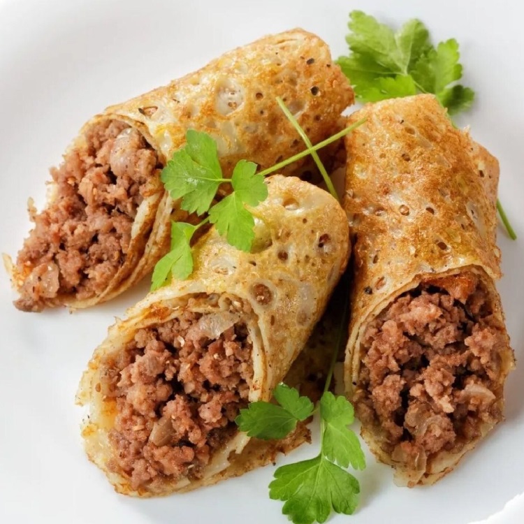 Блины с мясом