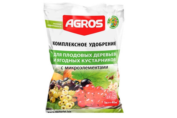 Agros, комплексное удобрение для плодовых деревьев и ягодных кустарников