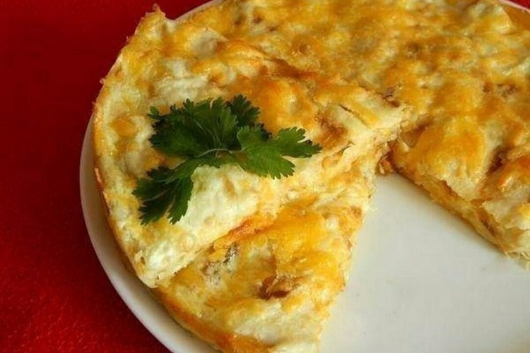 Сырный пирог из лаваша в духовке