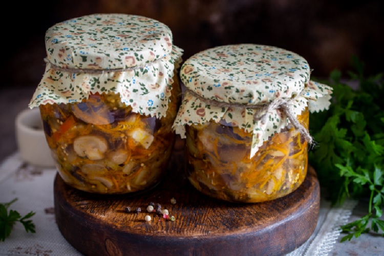 С грибами по-корейски