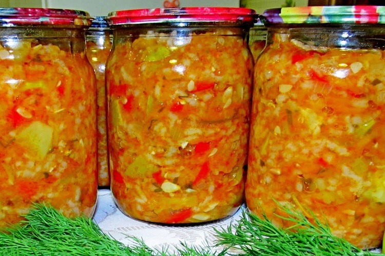 Закуска с рисом на зиму